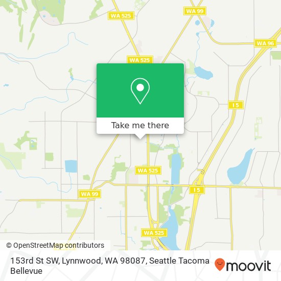 Mapa de 153rd St SW, Lynnwood, WA 98087