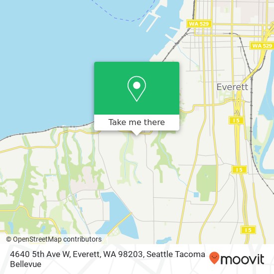 Mapa de 4640 5th Ave W, Everett, WA 98203