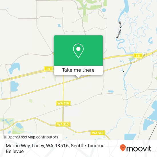 Mapa de Martin Way, Lacey, WA 98516