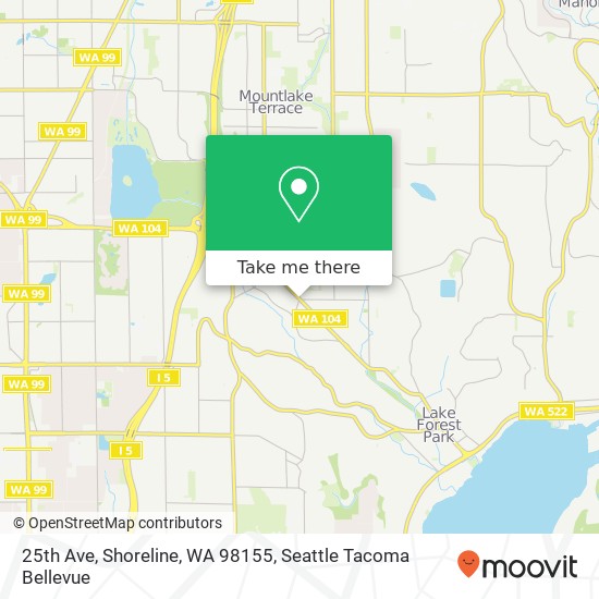 Mapa de 25th Ave, Shoreline, WA 98155