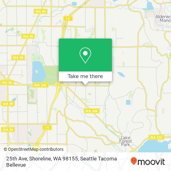 Mapa de 25th Ave, Shoreline, WA 98155