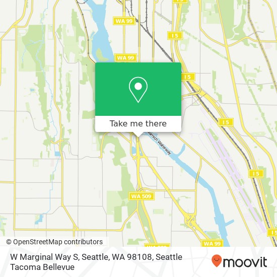 Mapa de W Marginal Way S, Seattle, WA 98108
