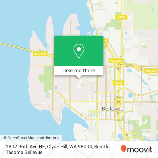 1802 96th Ave NE, Clyde Hill, WA 98004 map