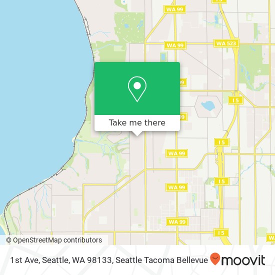 Mapa de 1st Ave, Seattle, WA 98133