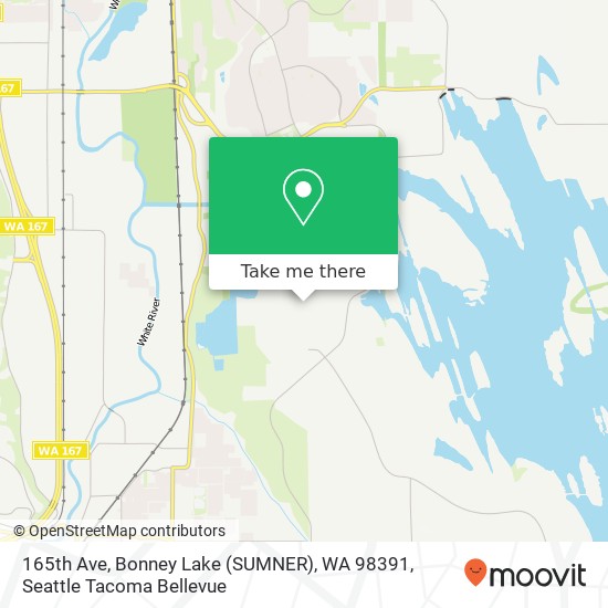 165th Ave, Bonney Lake (SUMNER), WA 98391 map