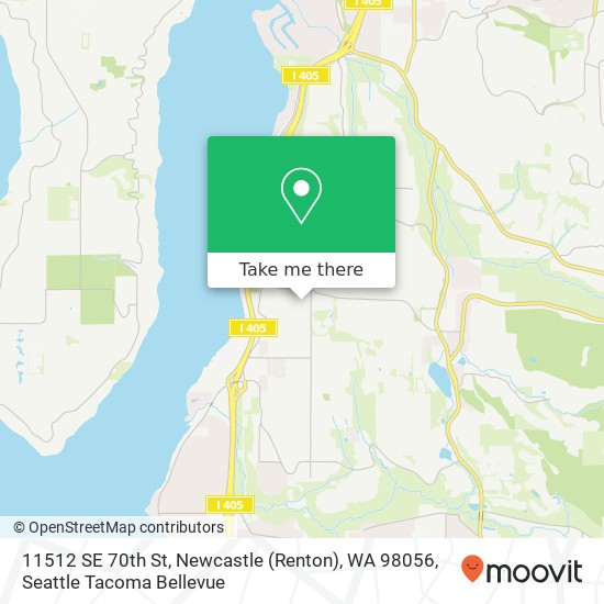 Mapa de 11512 SE 70th St, Newcastle (Renton), WA 98056