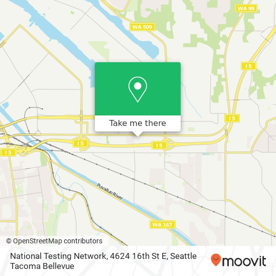 Mapa de National Testing Network, 4624 16th St E