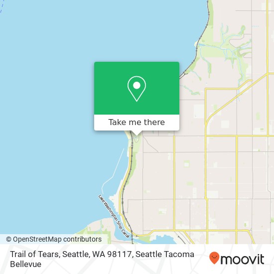 Trail of Tears, Seattle, WA 98117 map