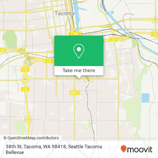 Mapa de 38th St, Tacoma, WA 98418