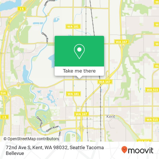 Mapa de 72nd Ave S, Kent, WA 98032