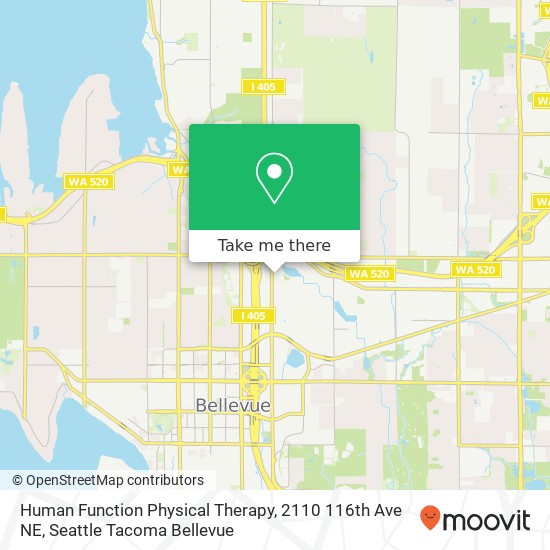 Mapa de Human Function Physical Therapy, 2110 116th Ave NE