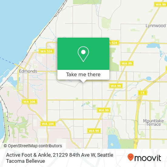 Mapa de Active Foot & Ankle, 21229 84th Ave W