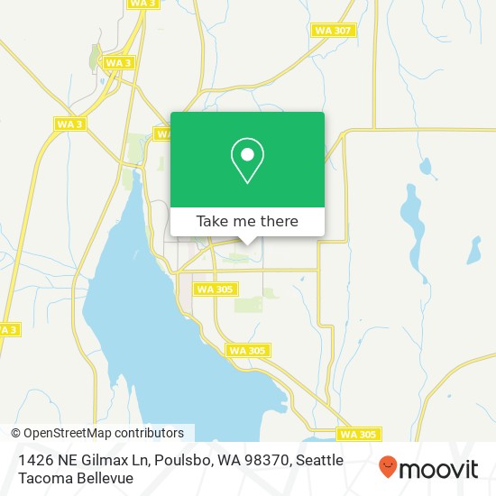 Mapa de 1426 NE Gilmax Ln, Poulsbo, WA 98370