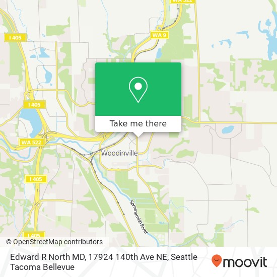 Edward R North MD, 17924 140th Ave NE map