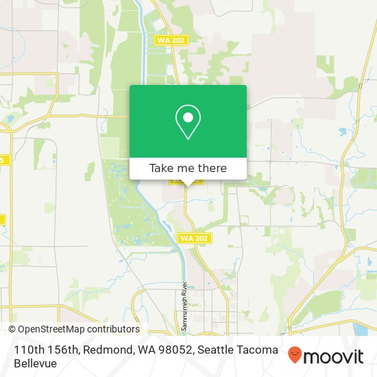 Mapa de 110th 156th, Redmond, WA 98052