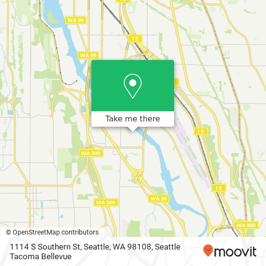 Mapa de 1114 S Southern St, Seattle, WA 98108