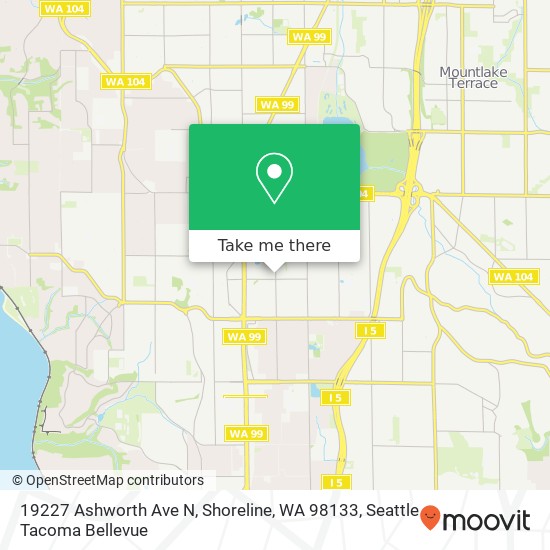 Mapa de 19227 Ashworth Ave N, Shoreline, WA 98133