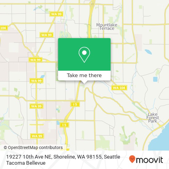 Mapa de 19227 10th Ave NE, Shoreline, WA 98155