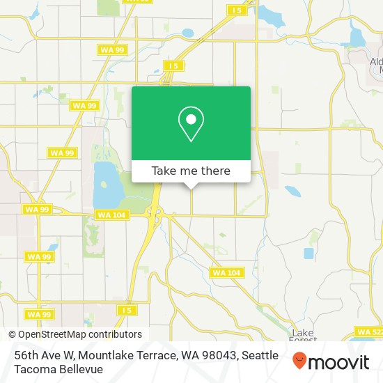 56th Ave W, Mountlake Terrace, WA 98043 map