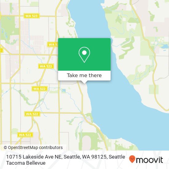 Mapa de 10715 Lakeside Ave NE, Seattle, WA 98125