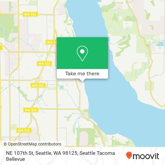 Mapa de NE 107th St, Seattle, WA 98125