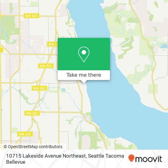 Mapa de 10715 Lakeside Avenue Northeast, 10715 Lakeside Ave NE, Seattle, WA 98125, USA