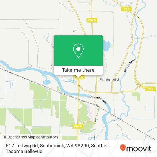 Mapa de 517 Ludwig Rd, Snohomish, WA 98290