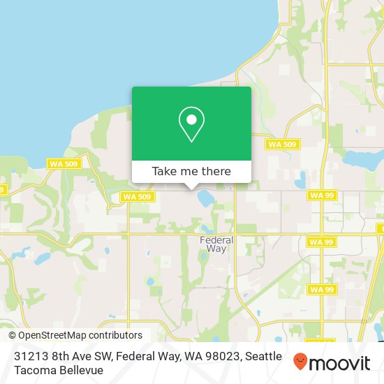 Mapa de 31213 8th Ave SW, Federal Way, WA 98023