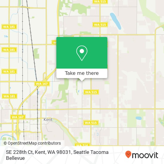 SE 228th Ct, Kent, WA 98031 map