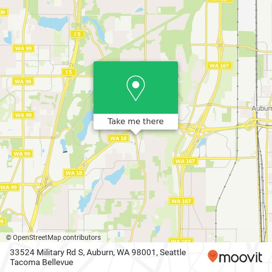 Mapa de 33524 Military Rd S, Auburn, WA 98001