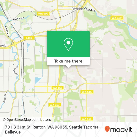 Mapa de 701 S 31st St, Renton, WA 98055