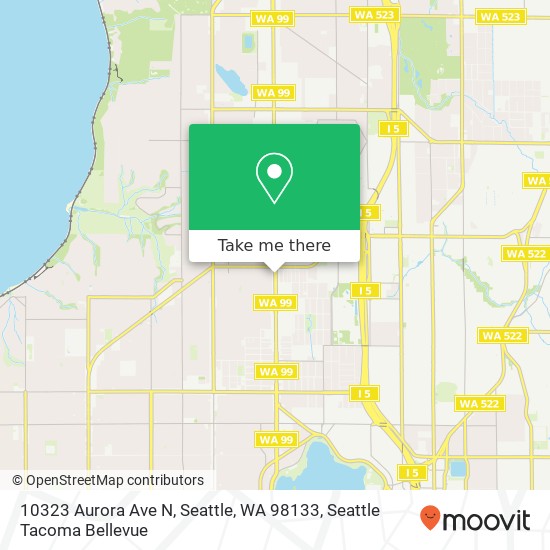 Mapa de 10323 Aurora Ave N, Seattle, WA 98133