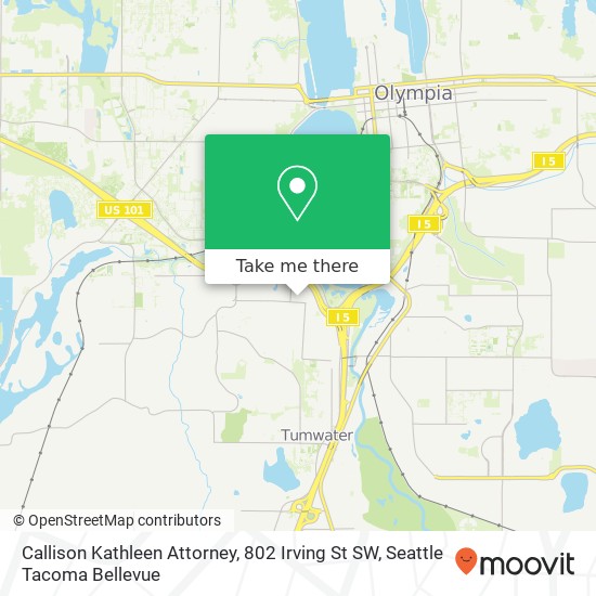 Mapa de Callison Kathleen Attorney, 802 Irving St SW