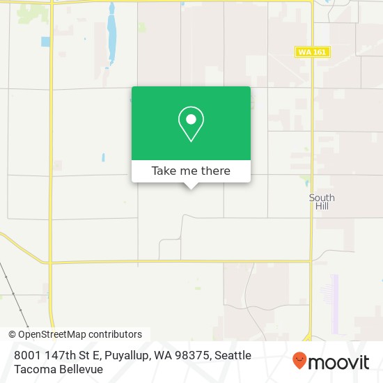 Mapa de 8001 147th St E, Puyallup, WA 98375