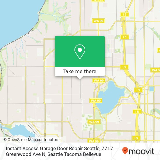 Instant Access Garage Door Repair Seattle, 7717 Greenwood Ave N map