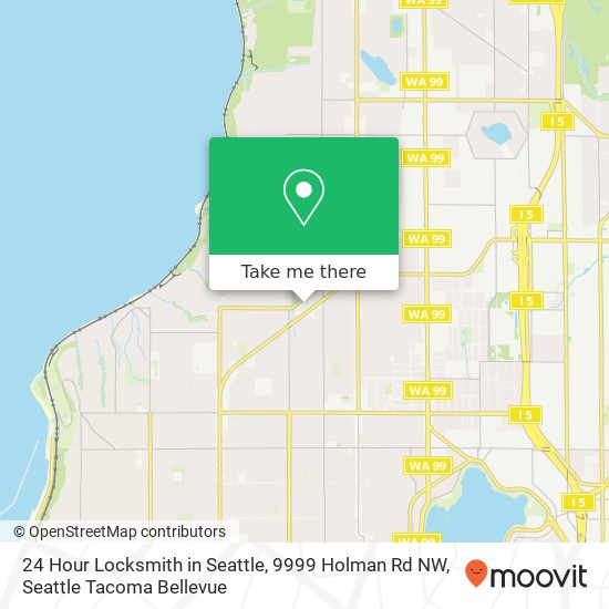 24 Hour Locksmith in Seattle, 9999 Holman Rd NW map