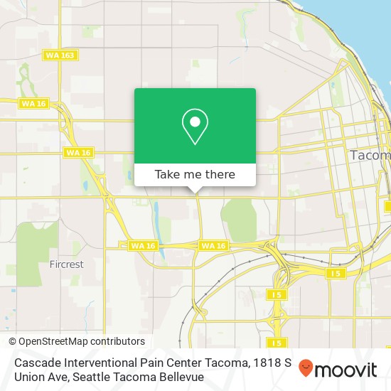 Cascade Interventional Pain Center Tacoma, 1818 S Union Ave map