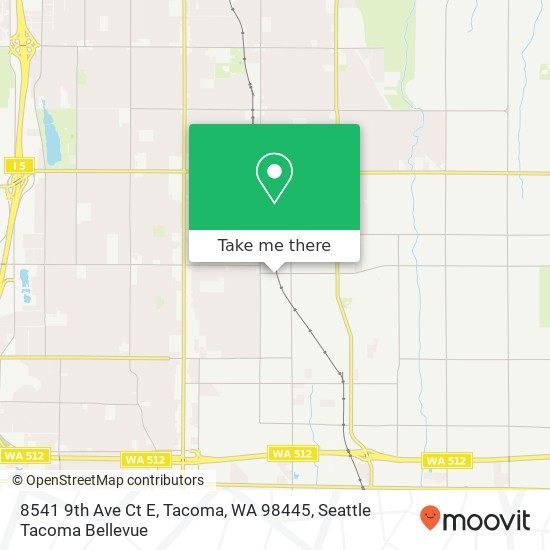 Mapa de 8541 9th Ave Ct E, Tacoma, WA 98445
