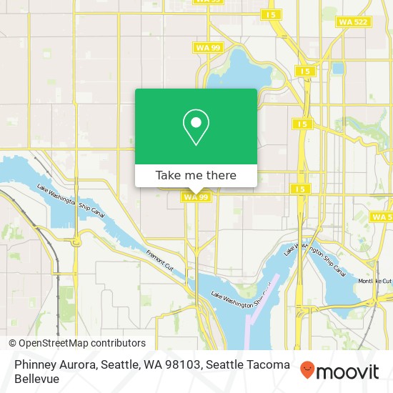 Mapa de Phinney Aurora, Seattle, WA 98103