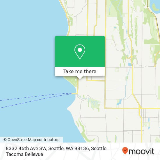 Mapa de 8332 46th Ave SW, Seattle, WA 98136
