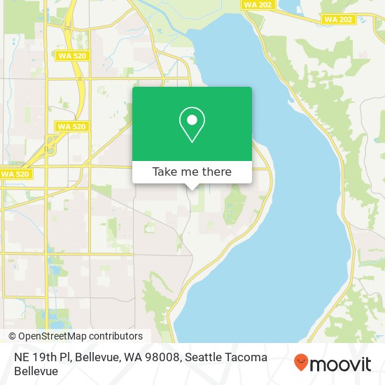 NE 19th Pl, Bellevue, WA 98008 map