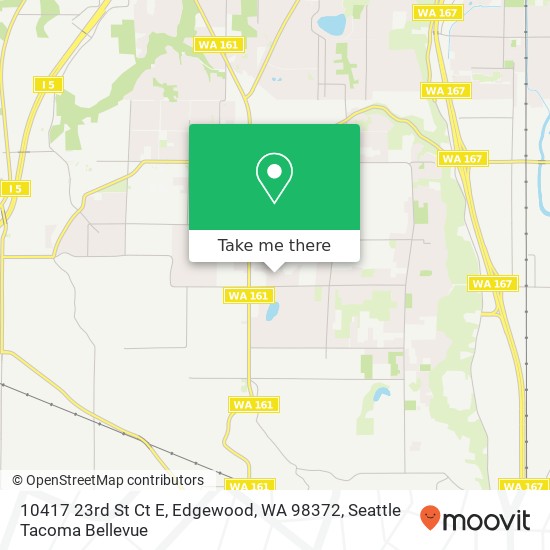 Mapa de 10417 23rd St Ct E, Edgewood, WA 98372