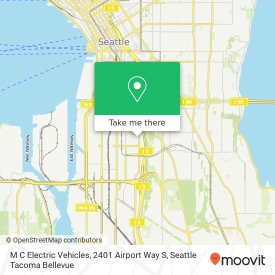 Mapa de M C Electric Vehicles, 2401 Airport Way S