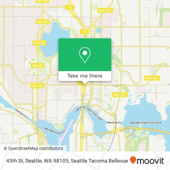 Mapa de 45th St, Seattle, WA 98105