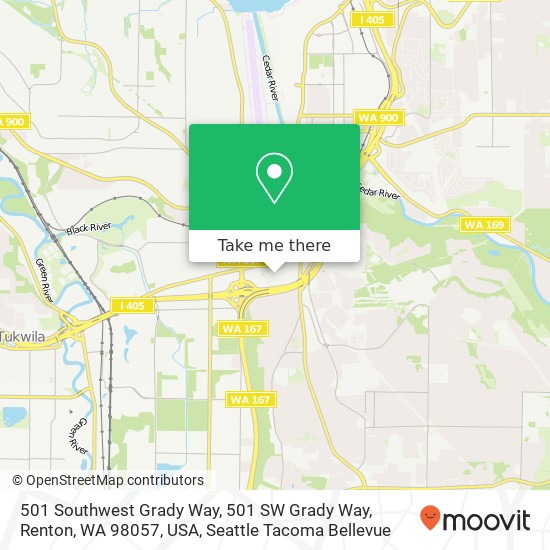 Mapa de 501 Southwest Grady Way, 501 SW Grady Way, Renton, WA 98057, USA