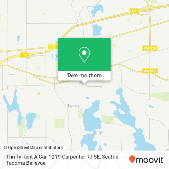 Mapa de Thrifty Rent A Car, 1219 Carpenter Rd SE