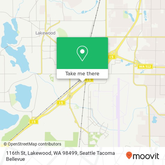 116th St, Lakewood, WA 98499 map