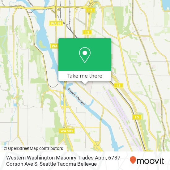 Western Washington Masonry Trades Appr, 6737 Corson Ave S map