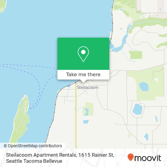 Steilacoom Apartment Rentals, 1615 Rainier St map