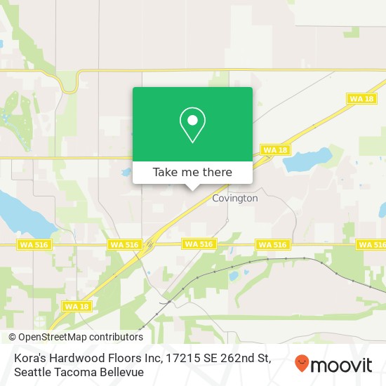 Mapa de Kora's Hardwood Floors Inc, 17215 SE 262nd St